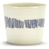 Serax Feast Tasse à Espresso - Lot de 4 White|Blue Stripes