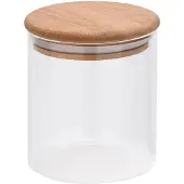 vidaXL -Aufbewahrungstöpfe mit Bambusdeckel 6 St 600 ml Glass