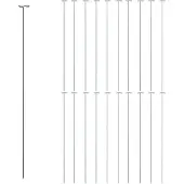 vidaXL Piquets pour plantes de jardin 20 pcs vert foncé 91 cm acier