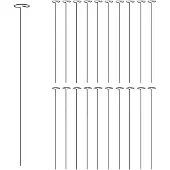 vidaXL Piquets pour plantes de jardin 20 pcs vert foncé 61 cm acier