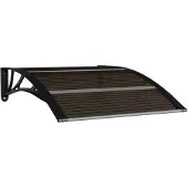 vidaXL Auvent de porte noir 100x80 cm polycarbonate