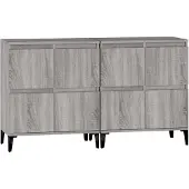 vidaXL Sideboards 2 pcs. Gris Sonoma 60x35x70 cm Bois composite