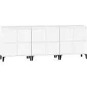 vidaXL Sideboards 3 pcs. Blanc 60x35x70 cm Bois composite