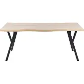 Beliani Table À Manger Bois Clair 180 X 90 Cm Alton