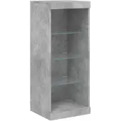 vidaXL Sideboard avec lampes LED gris béton 41x37x100 cm