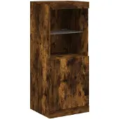 vidaXL Sideboard avec lampes LED chêne fumé 41x37x100 cm