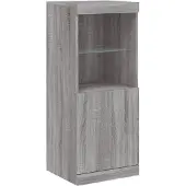vidaXL Sideboard avec lampes LED Gris Sonoma 41x37x100 cm