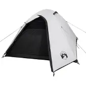 vidaXL Tente de camping dôme 3 personnes Blanc Foncé Etanche