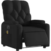 vidaXL Fauteuil de massage électrique noir similicuir