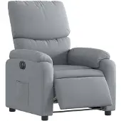 vidaXL Fauteuil relax électrique gris clair Tissu