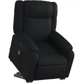 vidaXL Fauteuil de massage avec releveur électrique noir similicuir