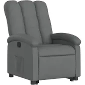 vidaXL Fauteuil relax releveur gris foncé Tissu