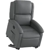 vidaXL Fauteuil relax avec releveur Gris Similicuir