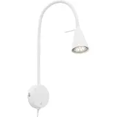 Briloner TUSA Lampe de lecture LED orientable bras flexible 45 cm 4 W 400 lm 3000 K lumière blanc chaud avec interrupteur blanc lampe chevet chambre