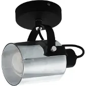 Eglo 99052 BERREGAS E27 Applique murale Ø110mm noir chrome