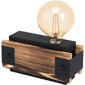 Eglo Lampe de table LAYHAM 1x E27, brun/noir (E27)