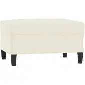 vidaXL Tabouret de pied Crème 70x55x41 cm Velours