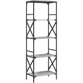 vidaXL Bibliothèque à 5 niveaux sonoma gris 59x35x171 cm