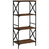 vidaXL Bibliothèque 4 niveaux chêne brun 59x35x132cm bois d'ingénierie