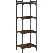 vidaXL Bibliothèque 4 niveaux chêne marron 40x30x120cm bois ingénierie