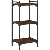 vidaXL Bibliothèque 3 niveaux chêne brun 40x30x86 cm bois d'ingénierie