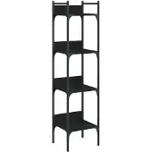 vidaXL Bibliothèque à 4 niveaux noir 35x30x138,5 cm bois d'ingénierie