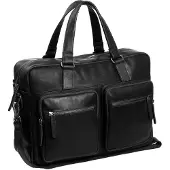 The Chesterfield Brand Sac ordinateur 17 pouces Misha - Cuir véritable - Noir