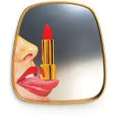 Seletti Gold Frame 59 cm Miroir Tongue