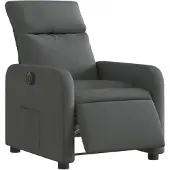 vidaXL Fauteuil relax électrique gris foncé Tissu