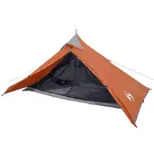 vidaXL Tipi tente de camping 1 personne orange imperméable