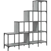 vidaXL Bibliothèque sonoma gris 122x30x132 cm bois ingénierie et métal