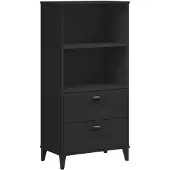 vidaXL Bibliothèque VIKEN noir 60x35x123 cm bois d'ingénierie