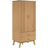 vidaXL Armoire OLDEN Marron 76,5x53x172 cm Pin massif