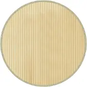 vidaXL Tapis rond naturel clair 60 cm bambou