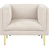 Beliani Fauteuil Moen Tissu Beige