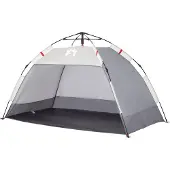vidaXL Tente de plage 2 personnes Gris Quick Release Imperméable à l'eau