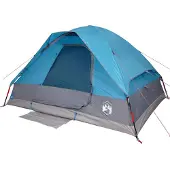 vidaXL Tente de camping dôme 2 personnes bleue étanche à l'eau