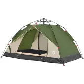 vidaXL Tente de camping dôme 3 personnes Vert Quick Release