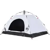 vidaXL Tente de camping 2 personnes Blanc Tissu occultant Quick Release