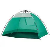 vidaXL Tente de plage 2 personnes vert mer Quick Release étanche à l'eau