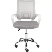 Beliani Chaise De Bureau Gris Clair Solid