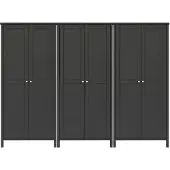 Ebuy24 Tromsø armoire de rangement 6 portes couleur café.
