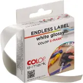 Colop e-mark étiquettes continues brillantes 14 mm x 8 m - blanc