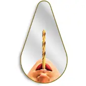 Seletti Gold Frame Pear Miroir Drill