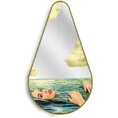 Seletti Gold Frame Pear Miroir Sea Girl