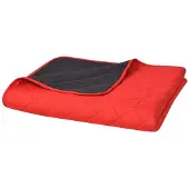 vidaXL Couverture de jour matelassée réversible rouge et noir 220x240 cm