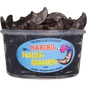 Haribo Bonbons Drop Halve-Manen Gourmands Sucrés 1350g Sac Xxl Saveur Réglisse Authentique