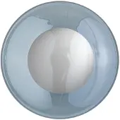 Ebb & Flow Horizon Plafonnier / Applique Ø: 36 cm | Shiny Silver | Topaz blue E27IP44