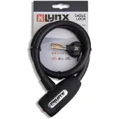 Lynx - Antivol à câble 60 cm - Acier tempéré, auto-clic, 2 boutons inclus
