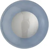 Ebb & Flow Horizon Plafonnier / Applique Ø: 36 cm | Shiny Silver | Deep blue E27IP44